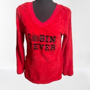 Secret Treasures Sleepwear "Cabin Fever" Fleece PJ Long Sleeve Top